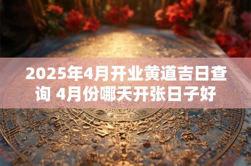 2025年4月开业黄道吉日查询 4月份哪天开张日子好