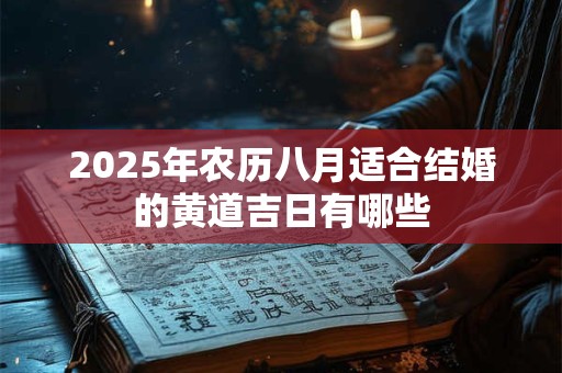 2026年农历八月适合结婚的黄道吉日有哪些