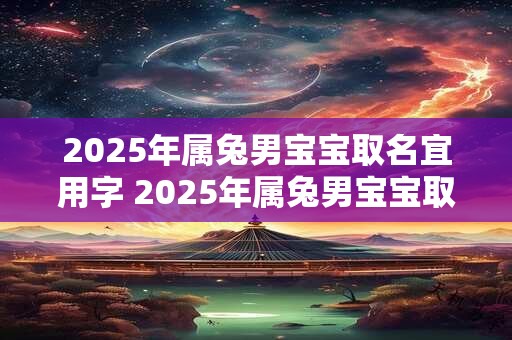 2025年属兔男宝宝取名宜用字 2025年属兔男宝宝取名用字须知