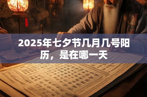 2025年七夕节几月几号阳历，是在哪一天