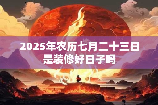 2025年农历七月二十三日是装修好日子吗
