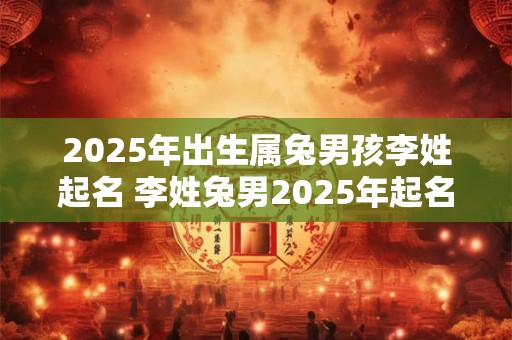 2025年出生属兔男孩李姓起名 李姓兔男2025年起名怎么选