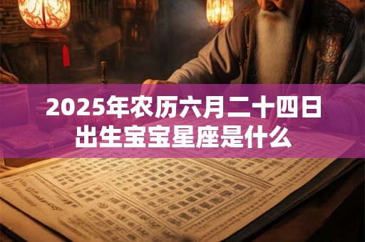 2025年农历六月二十四日出生宝宝星座是什么