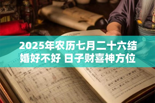 2025年农历七月二十六结婚好不好 日子财喜神方位