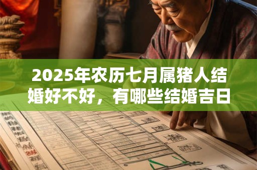 2026年农历七月属猪人结婚好不好,有哪些结婚吉日? 2026年农历七月属猪人结婚好不好,有哪些结婚吉日?