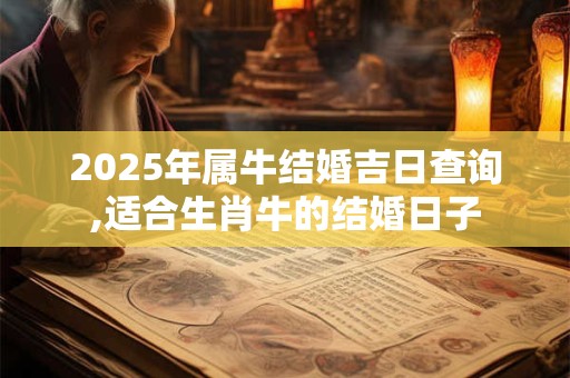 2025年属牛结婚吉日查询,适合生肖牛的结婚日子