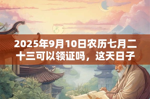 2025年9月10日农历七月二十三可以领证吗，这天日子好吗