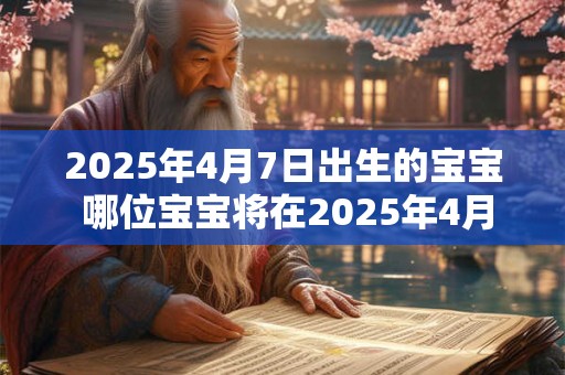 2025年4月7日出生的宝宝 哪位宝宝将在2025年4月7日诞生