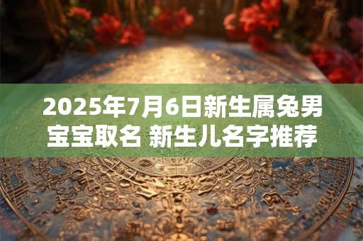 2025年7月6日新生属兔男宝宝取名 新生儿名字推荐