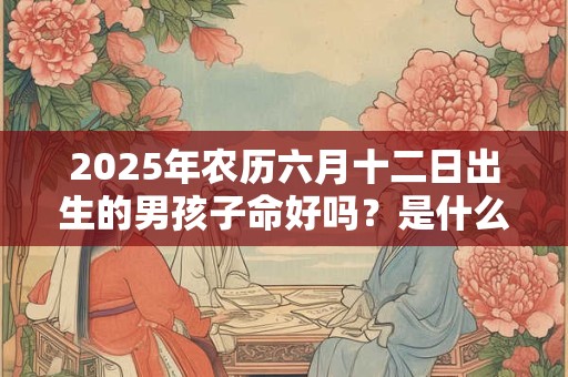 2025年农历六月十二日出生的男孩子命好吗？是什么命运