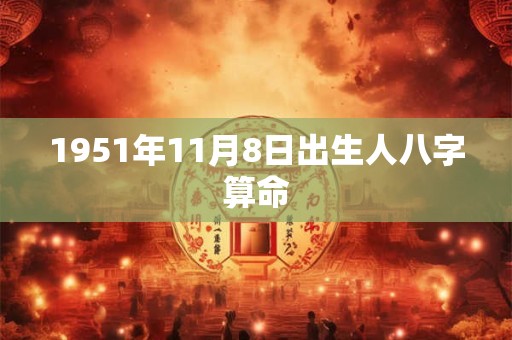 1951年11月8日出生人八字算命