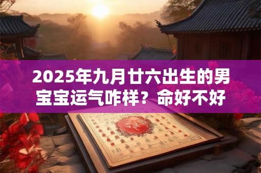 2025年九月廿六出生的男宝宝运气咋样？命好不好