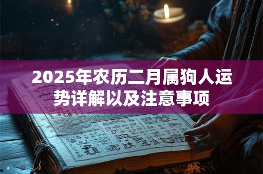 2025年农历二月属狗人运势详解以及注意事项