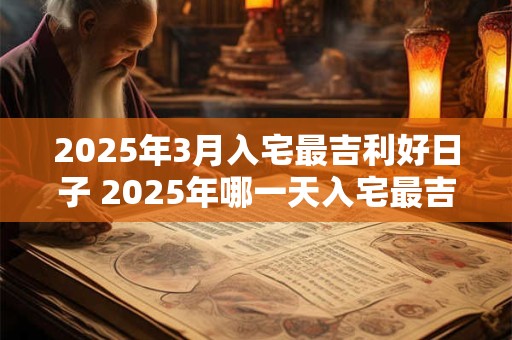 2025年3月入宅最吉利好日子 2025年哪一天入宅最吉利