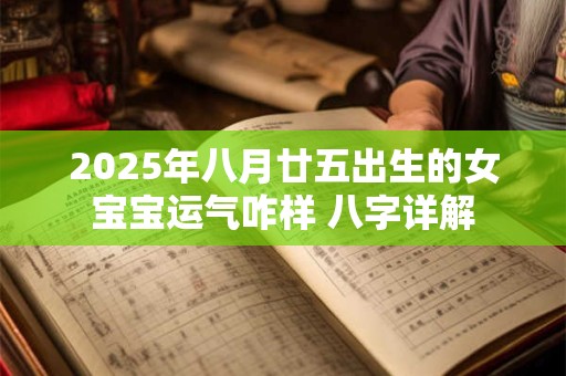 2025年八月廿五出生的女宝宝运气咋样 八字详解