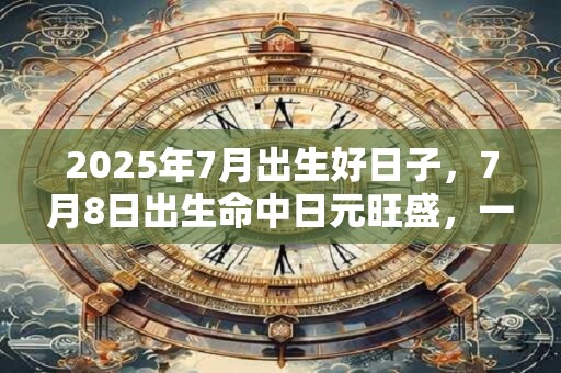 2025年7月出生好日子，7月8日出生命中日元旺盛，一生富贵