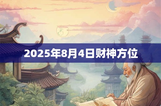 2026年8月4日财神方位