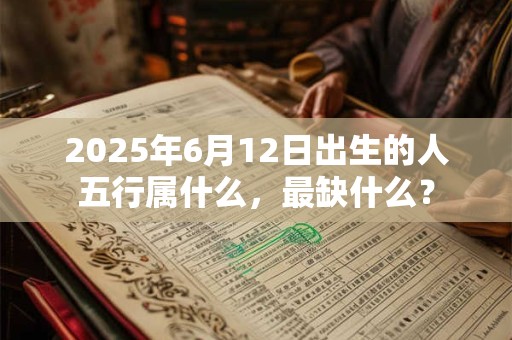 2026年6月12日出生的人五行属什么，最缺什么？