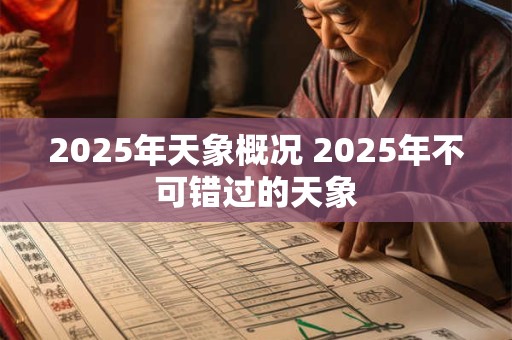 2025年天象概况 2025年不可错过的天象