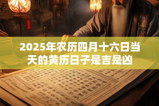 2025年农历四月十六日当天的黄历日子是吉是凶