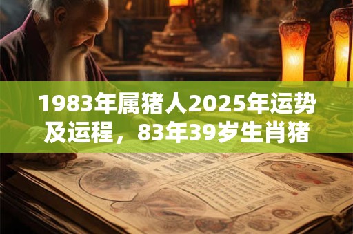 1983年属猪人2025年运势及运程,83年39岁生肖猪2025年运势 1983年属猪人2025年运势及运程,83年39岁生肖猪2025年运势