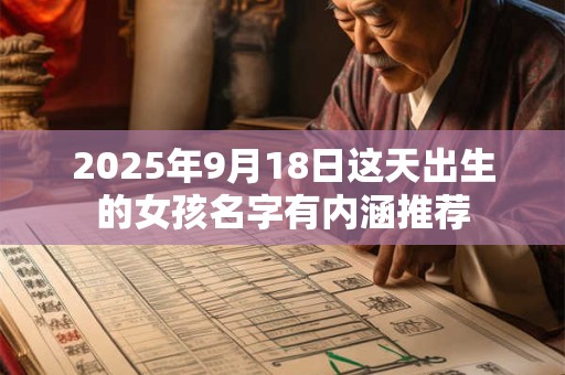 2026年9月18日这天出生的女孩名字有内涵推荐