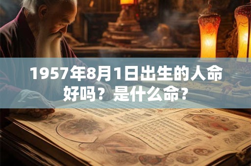 1957年8月1日出生的人命好吗？是什么命？