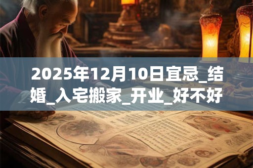 2025年12月10日宜忌_结婚_入宅搬家_开业_好不好？