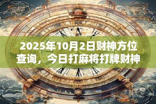 2025年10月2日财神方位查询，今日打麻将打牌财神方位