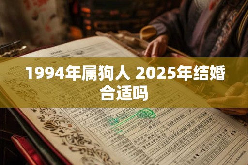 1994年属狗人 2025年结婚合适吗