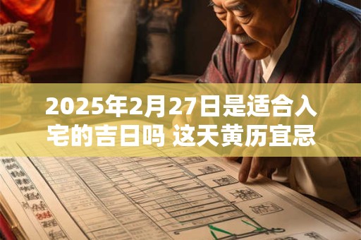 2025年2月27日是适合入宅的吉日吗 这天黄历宜忌