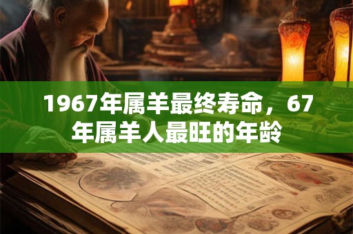 1967年属羊最终寿命，67年属羊人最旺的年龄