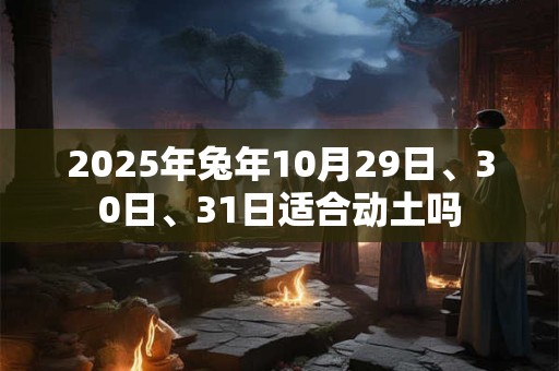 2025年兔年10月29日、30日、31日适合动土吗