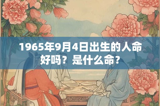 1965年9月4日出生的人命好吗?是什么命? 1965年9月4日出生的人命好吗?是什么命?