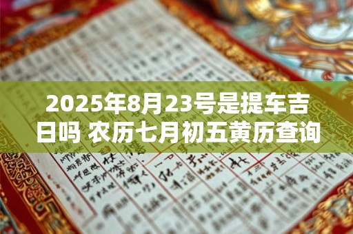 2025年8月23号是提车吉日吗 农历七月初五黄历查询