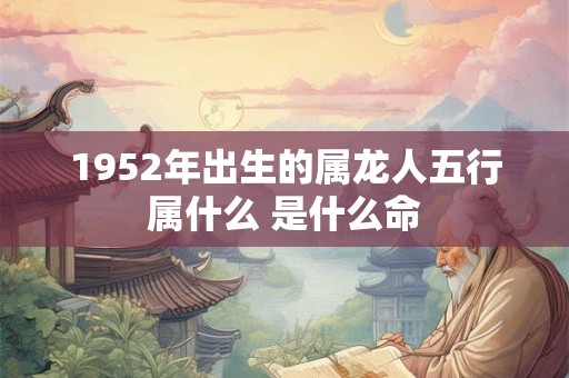 1952年出生的属龙人五行属什么 是什么命