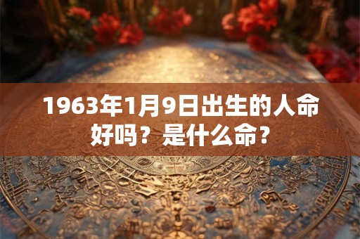 1963年1月9日出生的人命好吗？是什么命？