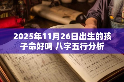 2025年11月26日出生的孩子命好吗 八字五行分析