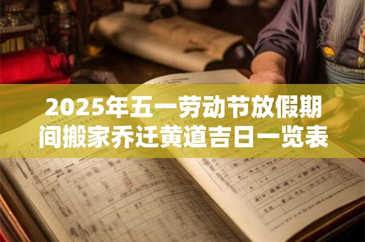 2025年五一劳动节放假期间搬家乔迁黄道吉日一览表