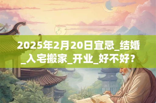 2025年2月20日宜忌_结婚_入宅搬家_开业_好不好？