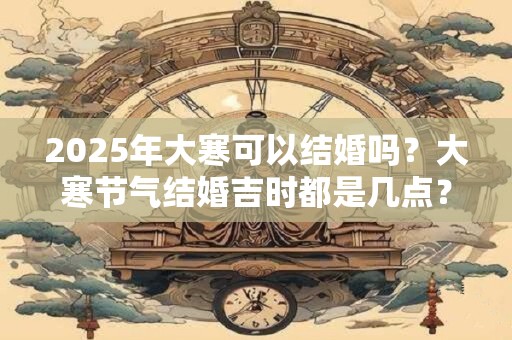 2025年大寒可以结婚吗？大寒节气结婚吉时都是几点？