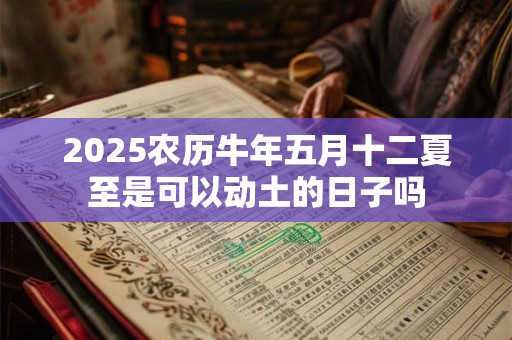 2025农历牛年五月十二夏至是可以动土的日子吗