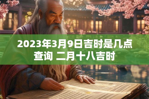 2023年3月9日吉时是几点查询 二月十八吉时