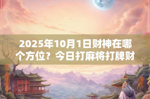 2025年10月1日财神在哪个方位？今日打麻将打牌财运方位