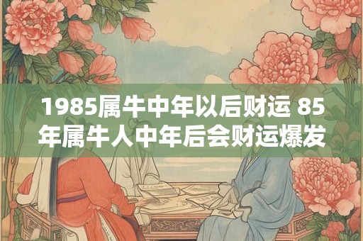 1985属牛中年以后财运 85年属牛人中年后会财运爆发吗