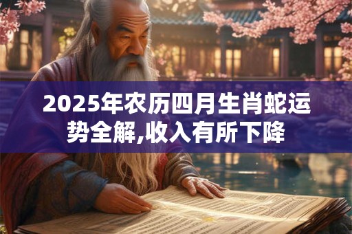 2026年农历四月生肖蛇运势全解,收入有所下降