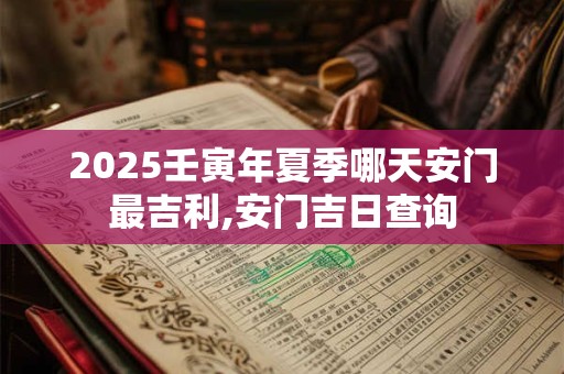 2025壬寅年夏季哪天安门最吉利,安门吉日查询