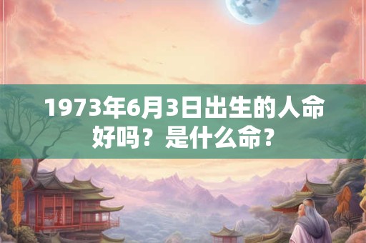1973年6月3日出生的人命好吗？是什么命？