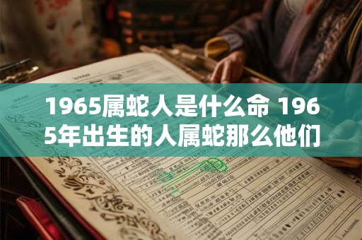1965属蛇人是什么命 1965年出生的人属蛇那么他们属于什么命呢