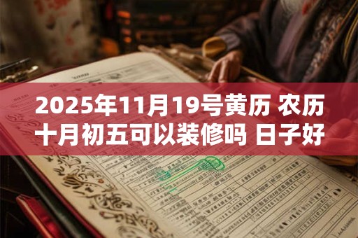 2025年11月19号黄历 农历十月初五可以装修吗 日子好吗